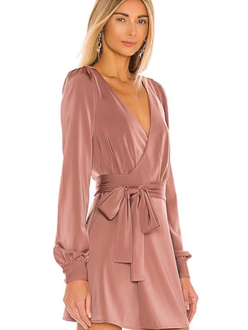 New Revolve NBD Satin Wrap Dress